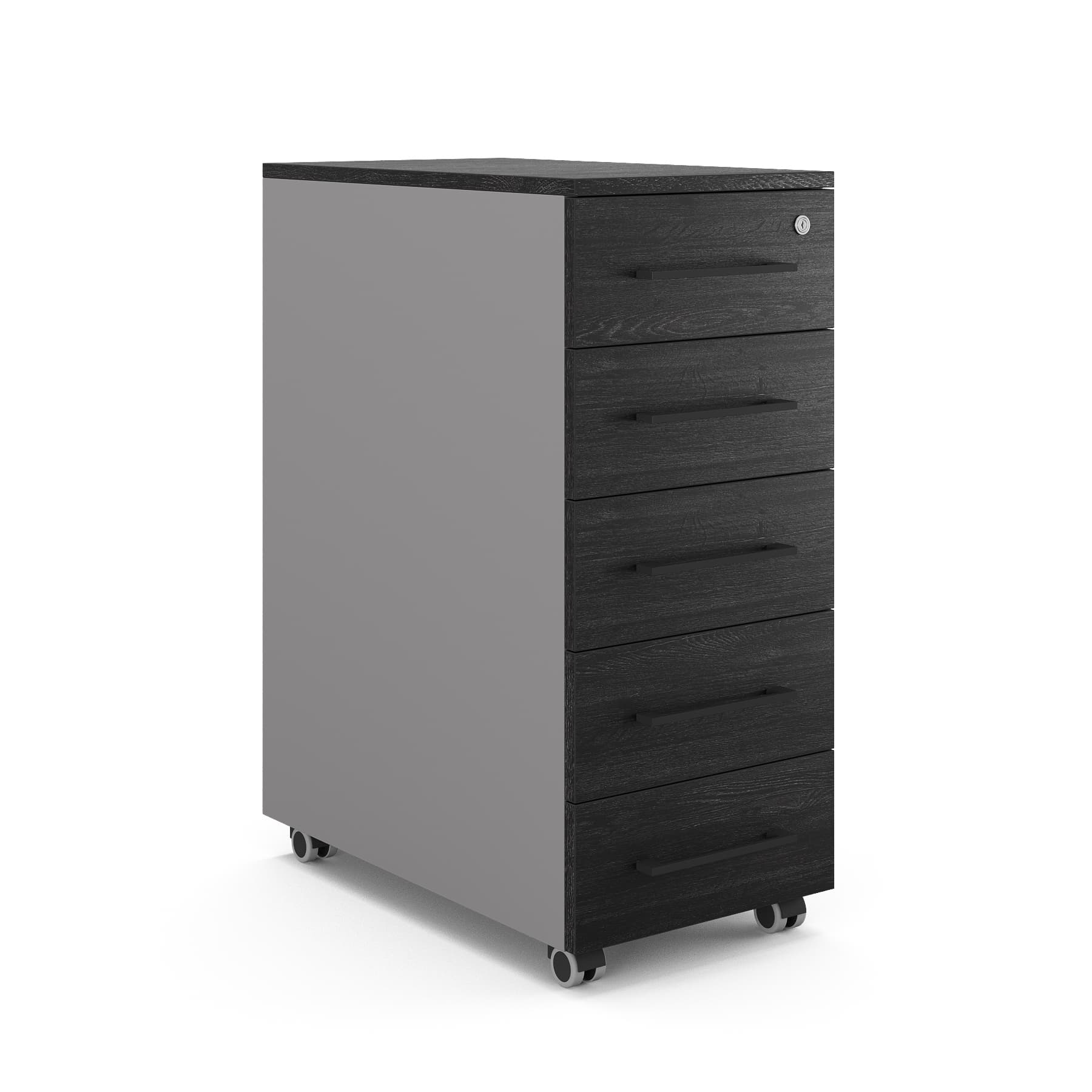 Тумба мобильная Kobor TМ5-40/60 aluminum/wood