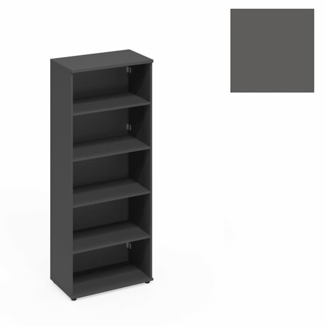 Стеллаж высокий с задней стенкой ДСП Юнитекс А4 (78x43.4x193) А4 376 АР антрацит премиум