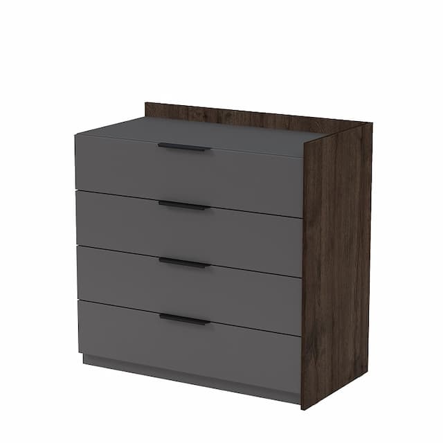 Модуль тумбы с ящиками конечный Алсав MAGNETIC 15ТЯ-К.809 (884х460х860) брауни/graphit