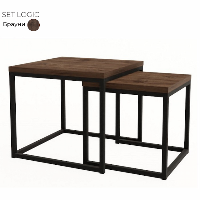 Комплект журнальных столов Алсав 21SETLOGIC.001 Brauni