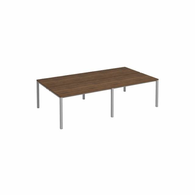 Рабочая станция на металлокаркасе Юнитекс Комфорт КФ К.С1 1145-2 ОФ (4х140) (280x154x75) французский орех / серый